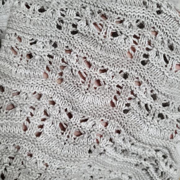 Freshman Long Cardigan Sweater Women Small Open Front Fall Winter Casual Crochet - Picture 5 of 10